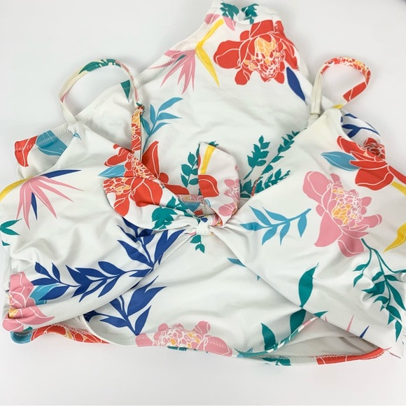 ModCloth Siena Floral One Piece Cutout Swimsuit XL - Picture 12 of 15